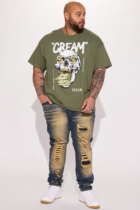 Because I Feel Like it Short Sleeve Crew Tee - Cream, Fashion Nova, Mens  Tees & Tanks