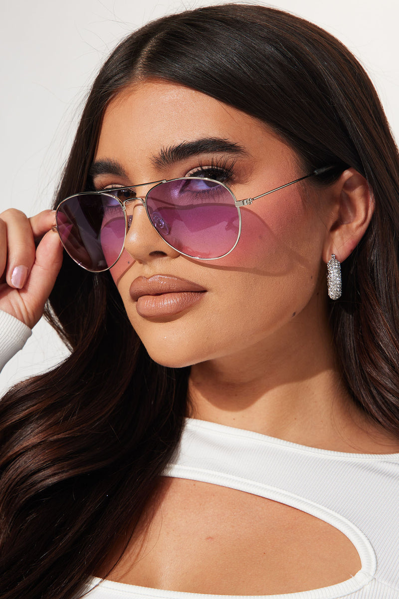 Moonstone Beach Sunglasses Purple Combo Fashion Nova Sunglasses