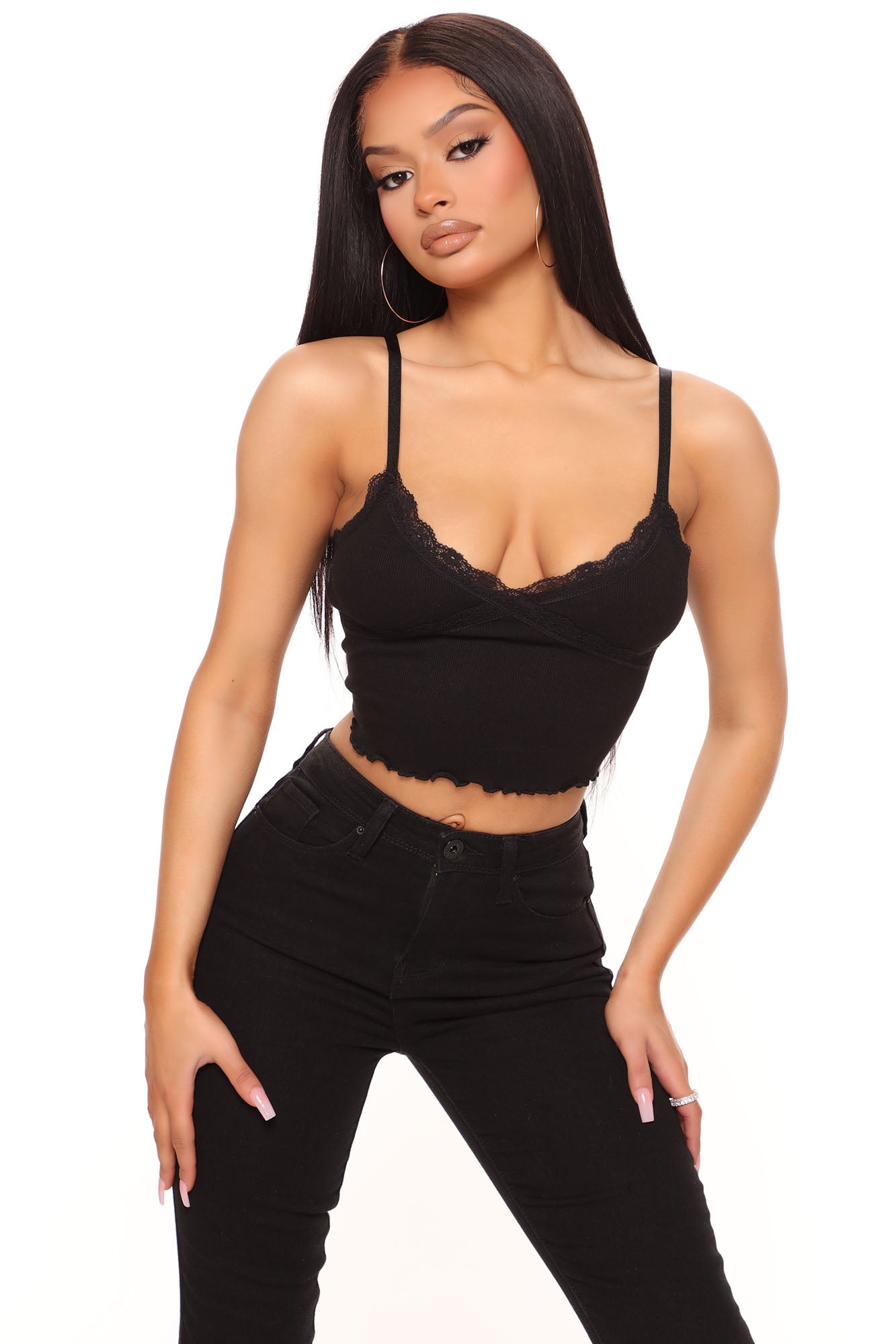 Open Back Black Cami Top – Styched Fashion