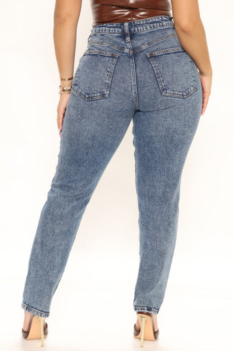 Classic High Rise Bootcut Jeans - Medium Blue Wash