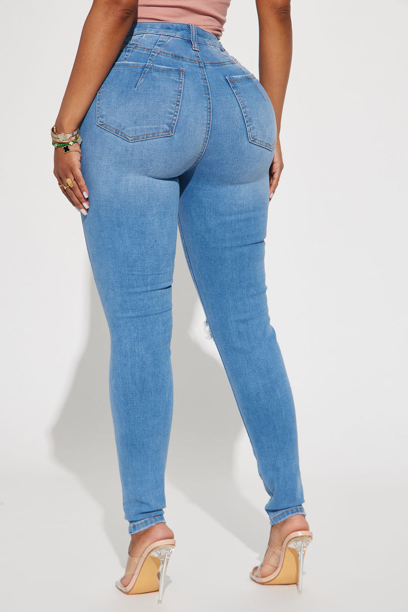 Stretch Curvy Ripped Skinny Jean - Light Wash | Fashion Nova, Jeans ...