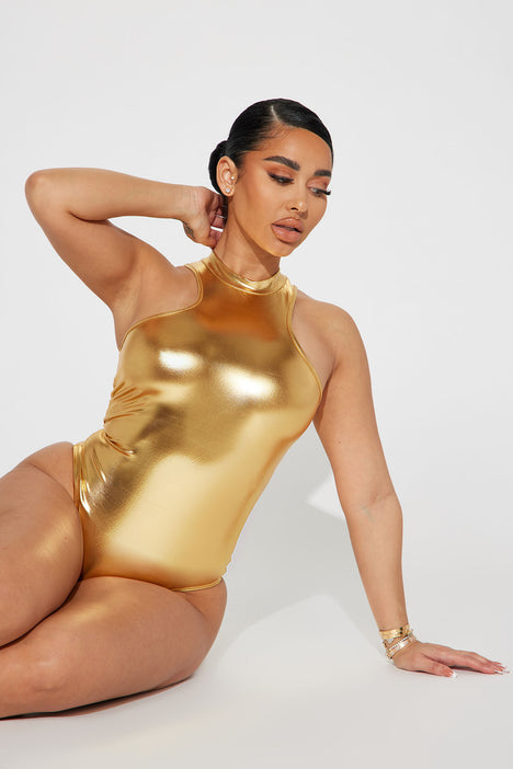 Have Your Attention Bodysuit - Gold