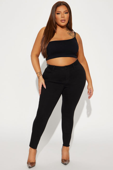 Stretch Curvy Ripped Skinny Jean - Black, Fashion Nova, Jeans