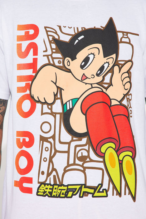 Men's Astro Boy Data Short Sleeve Tee Shirt in White Size Large by Fashion Nova