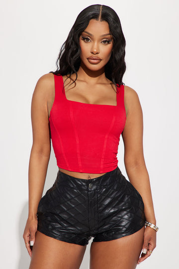 Fashion (E)Leather Crop Tops Womens Strappy Tank Tops Vest Ladies Sleeveless  Straps Bodycon Black Skinny Camis Summer Clubwear Camisole WEF