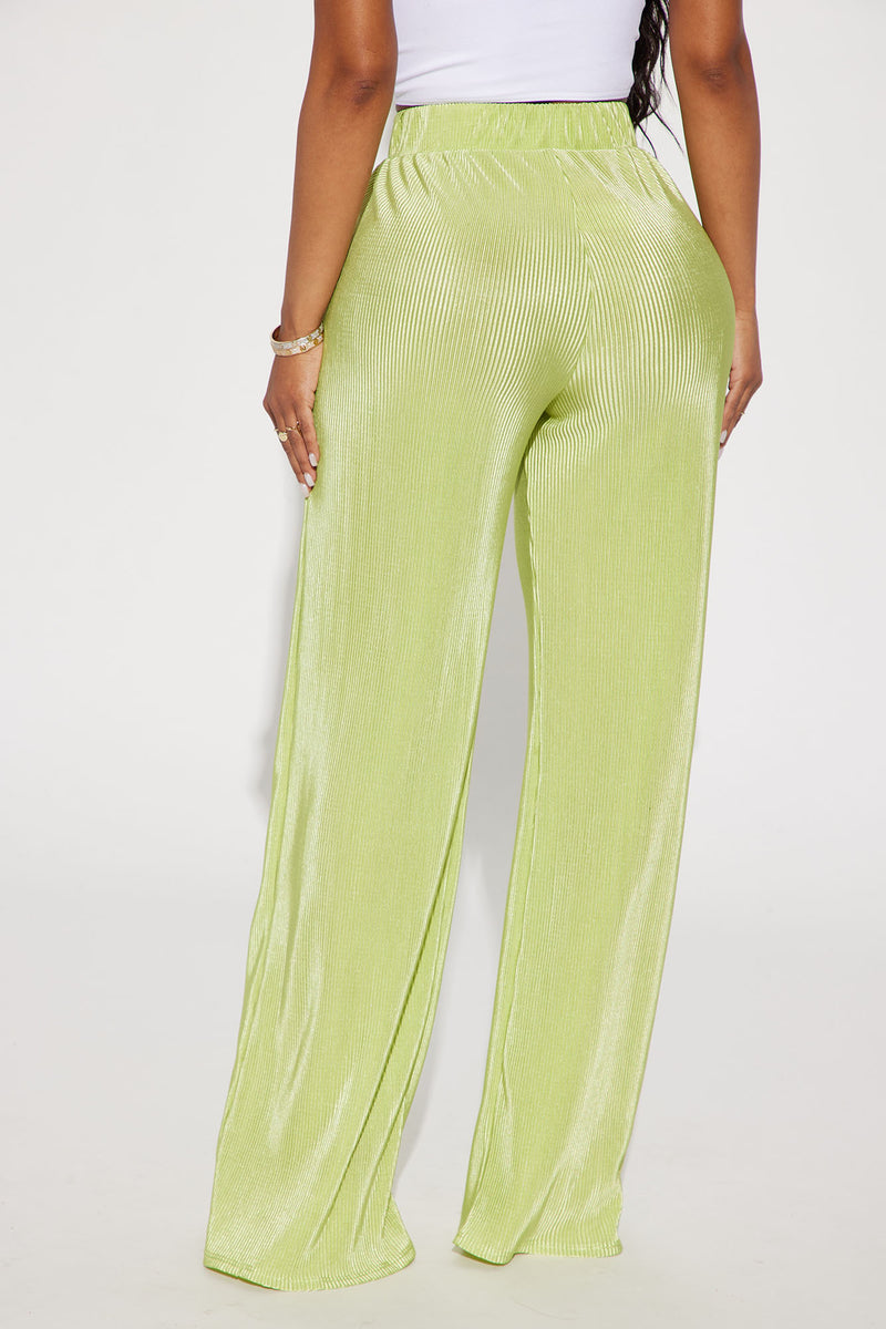Sunny Side Plisse Pant - Lime | Fashion Nova, Pants | Fashion Nova
