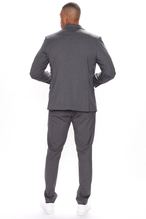 Men's The Modern Stretch Slim Trouser in Off White Size 42 by Fashion Nova
