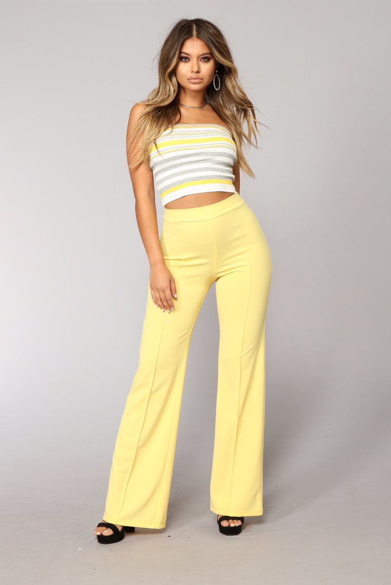 Victoria High Waisted Dress Pants - Yellow | Fashion Nova, Pants ...