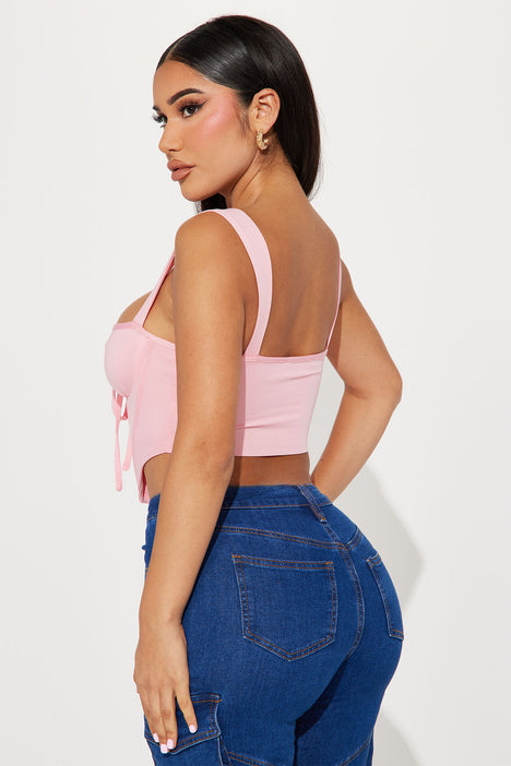 Buy Boohoo Tall Corset Top In Pink