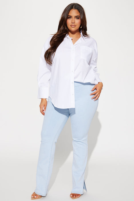 Best Of It Poplin Shirt - White  Fashion Nova, Shirts & Blouses