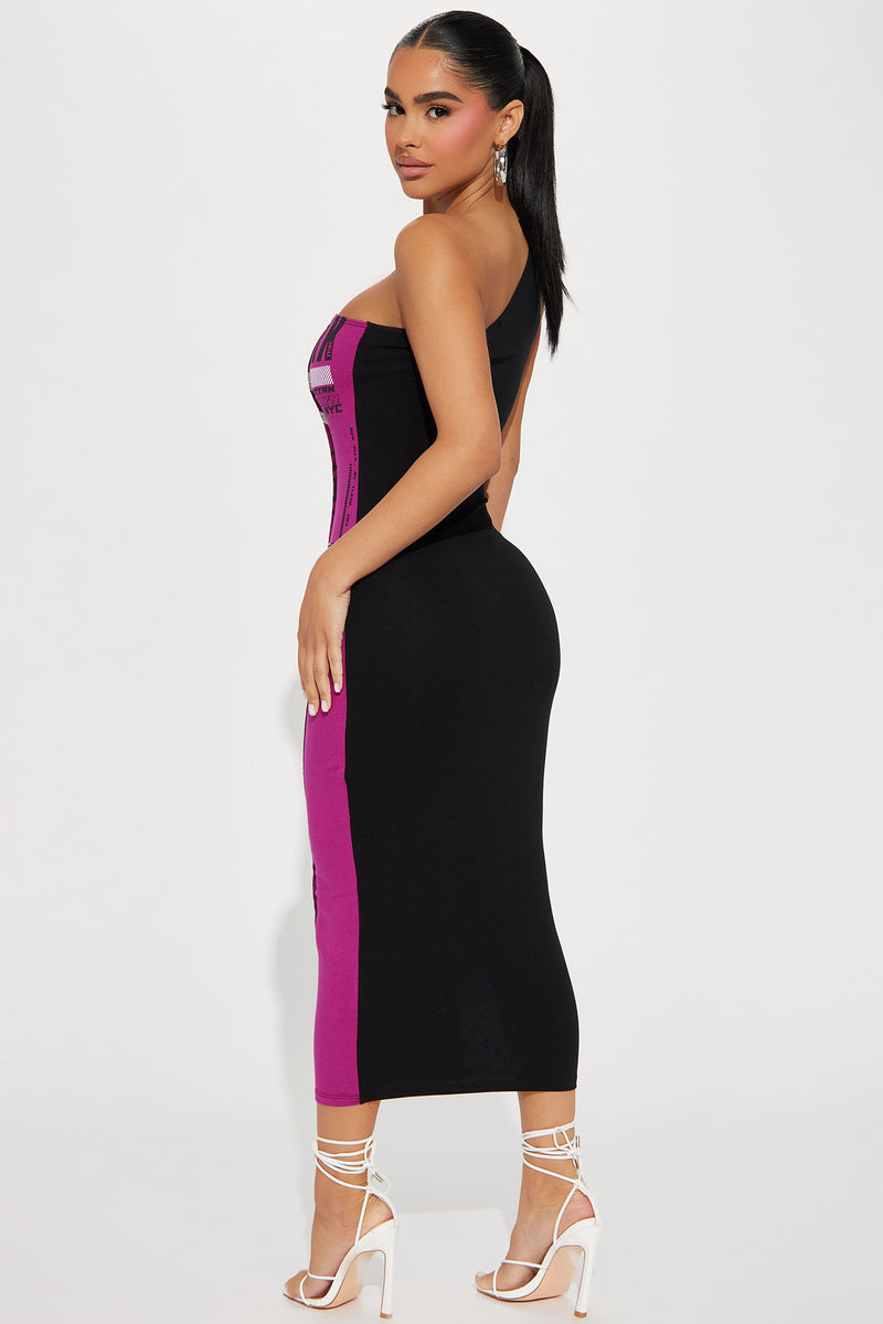 Coming For You Midi Dress - Fuchsia/combo | Fashion Nova, Dresses ...