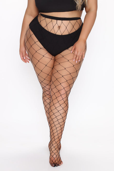 Black Fishnet Stockings for Women