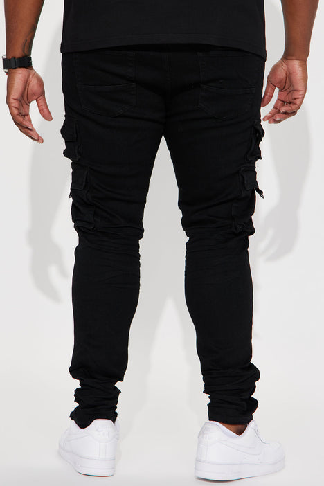 GStar Raw Unisex Zip Pocket 3D Skinny Cargo Pants  Dk Black  global  atomic designs inc