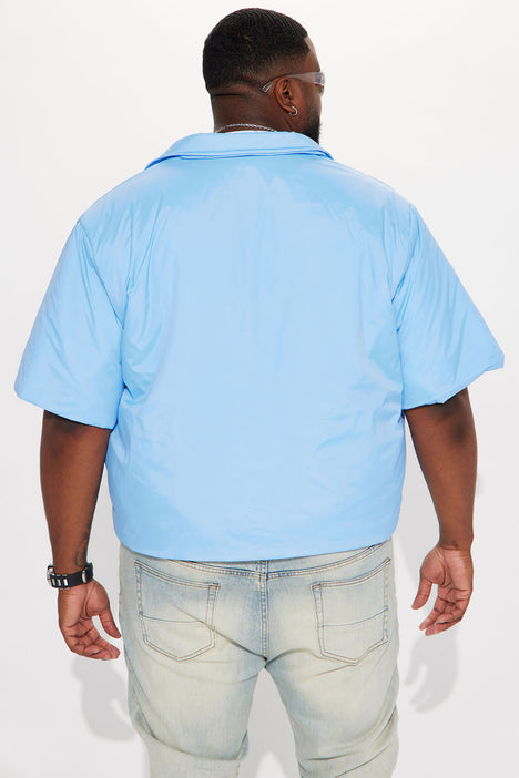 Avia, NWOT light blue activewear short sleeve shirt