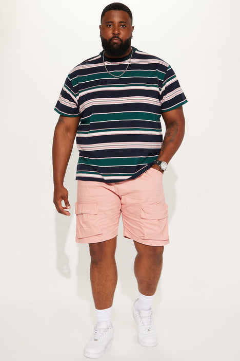Up River Striped Colorblock Short Sleeve Tee - Navy, Fashion Nova, Mens  Tees & Tanks