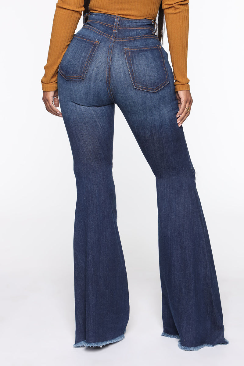 Stacked For Days Bell Bottom Jeans - Dark Denim | Fashion Nova, Jeans ...