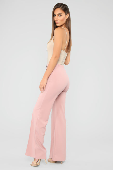 Finesse Goddess High Rise Flare Pants - White