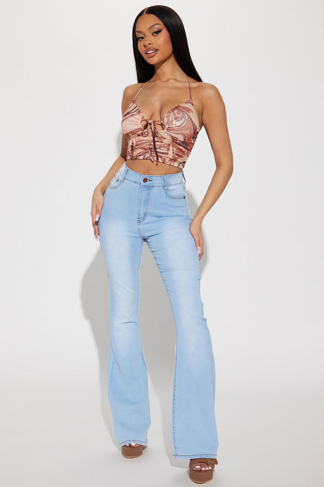 Gemma Sculpting Stretch Flare Jeans - Vintage Wash, Fashion Nova, Jeans