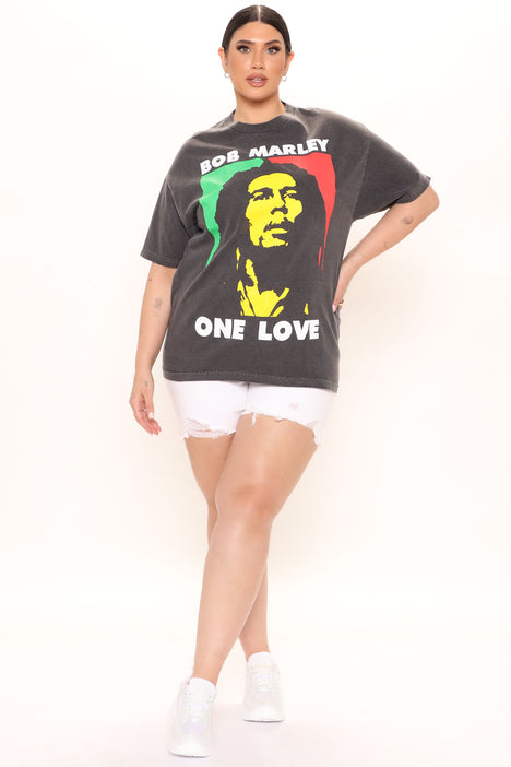 Bob Marley Rastafarian Tee - Black Wash