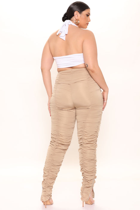 Ready For It Ruched Pant 32 - Taupe