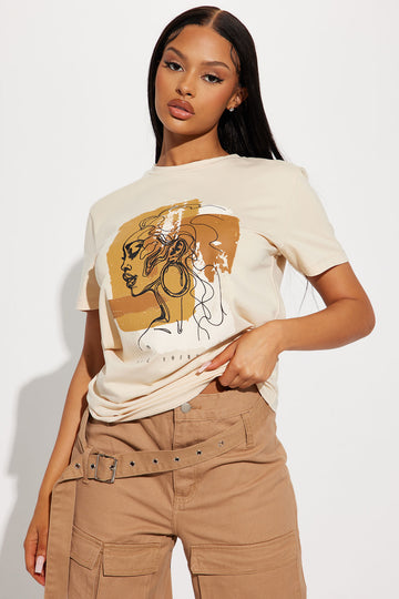 Image of Love Yourself Graphic Tshirt - Natural/Combo