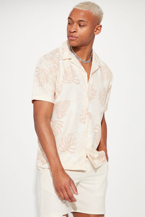 Fashion Nova Men's Short Sleeve Button Up Shirt