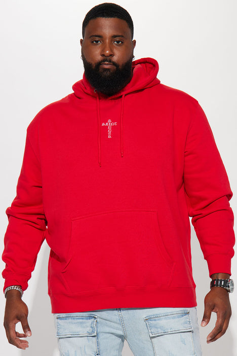 VTMNTS Red Embroidered Hoodie