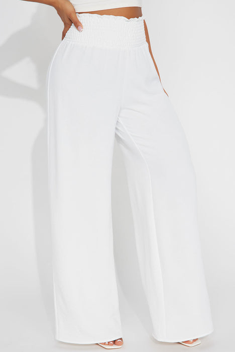 Pretty Girl Walk Satin Cargo Pant - Ivory