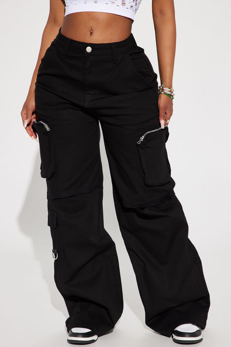 One Step Up Cargo Pant - Black | Fashion Nova, Pants | Fashion Nova