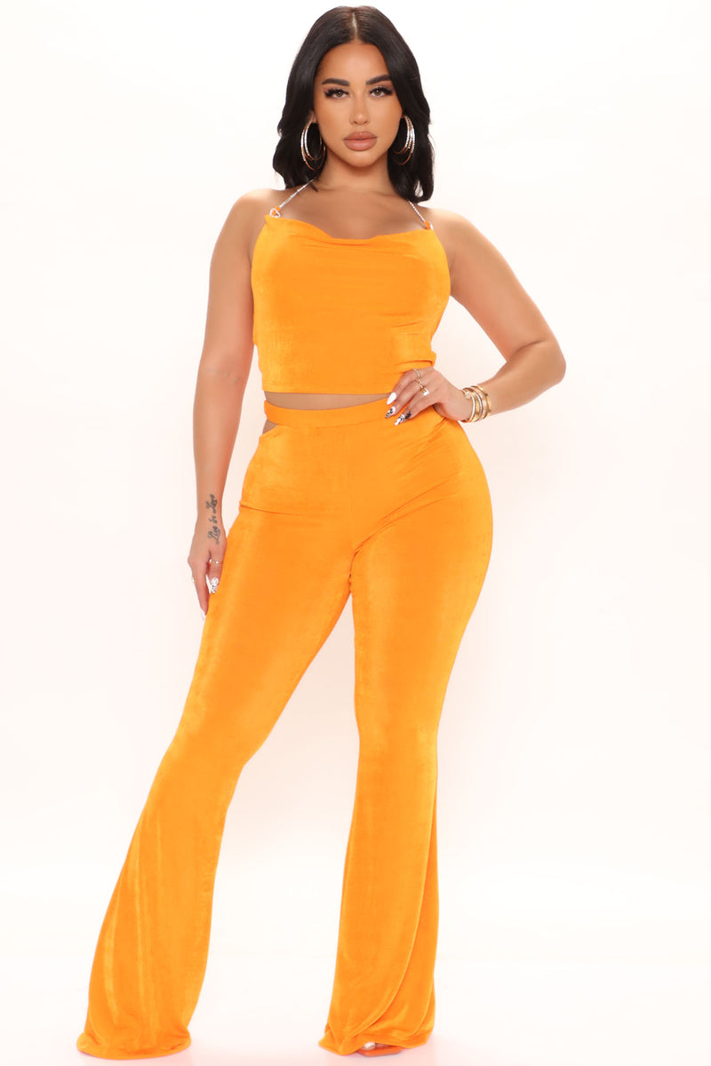 Jeanette Slinky Pant Set 33 - Orange | Fashion Nova, Matching Sets ...