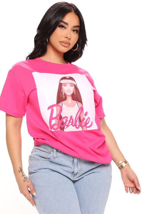 Pink Barbie Shirt: Fun Apparel for Women Ladies Crew Neck Tee / Medium