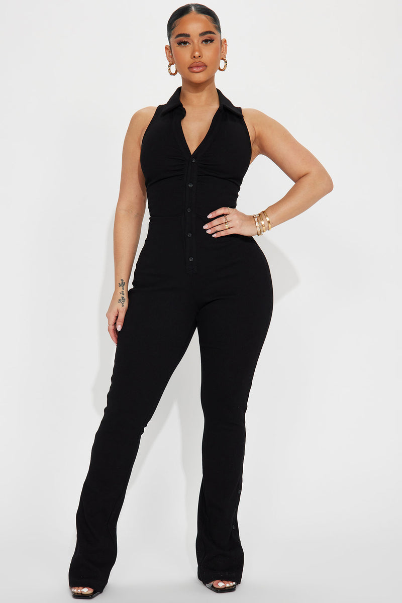 Roxy Ribbed Jumpsuit - Black | Fashion Nova, Jumpsuits | Fashion Nova