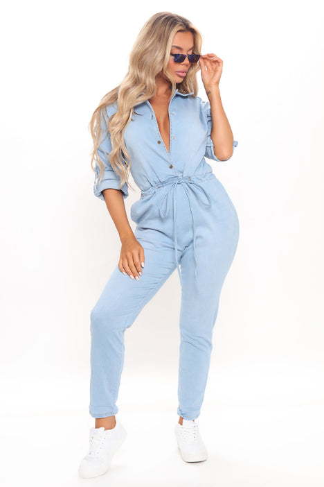 Flare Gia Ditsy Jumpsuit - Evelyn Lane Clothing Co.