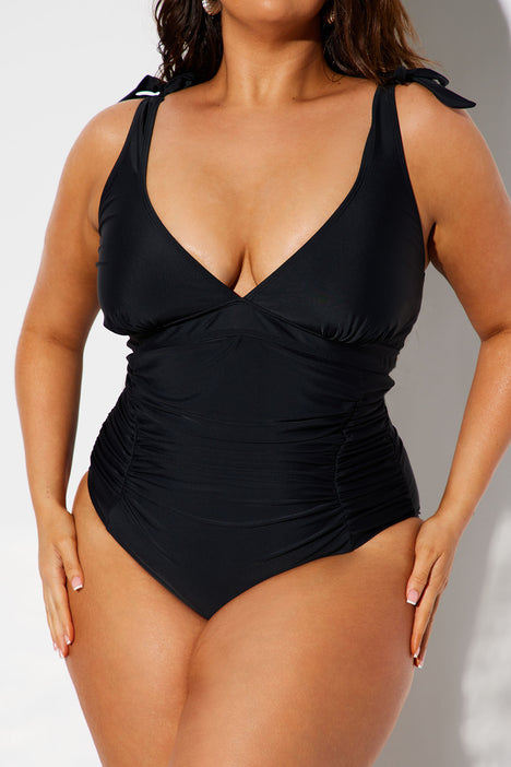 Dorothy V-Neck One-Piece Swimsuit - Black – SKYE