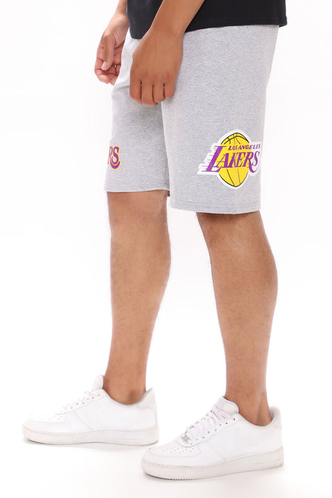 New Era L.A. Lakers Cotton Blend Shorts Grey