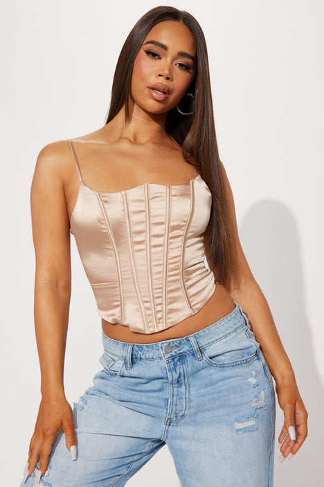 Missguided satin corset in black Size US 8