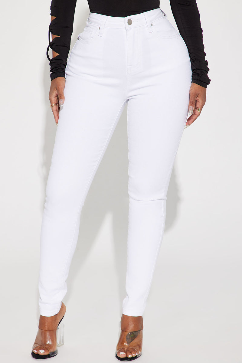 Aspen High Rise Stretch Skinny Jeans - White | Fashion Nova, Jeans ...
