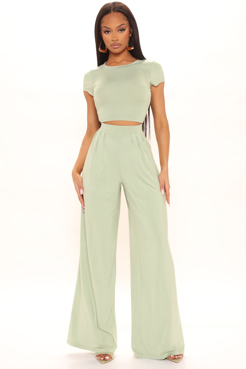 Chosen One Pant Set - Sage | Fashion Nova, Matching Sets | Fashion Nova