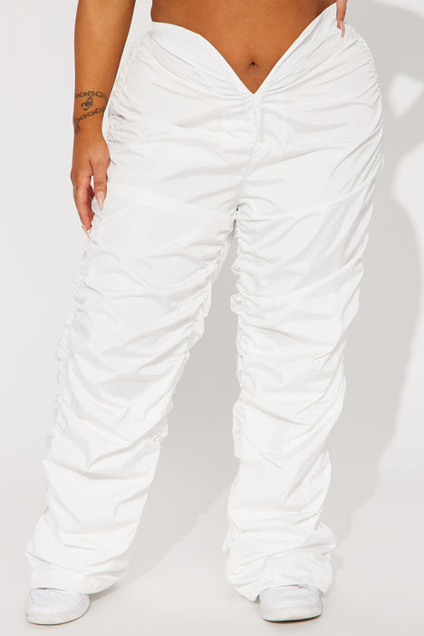 $25 White Parachute Pants