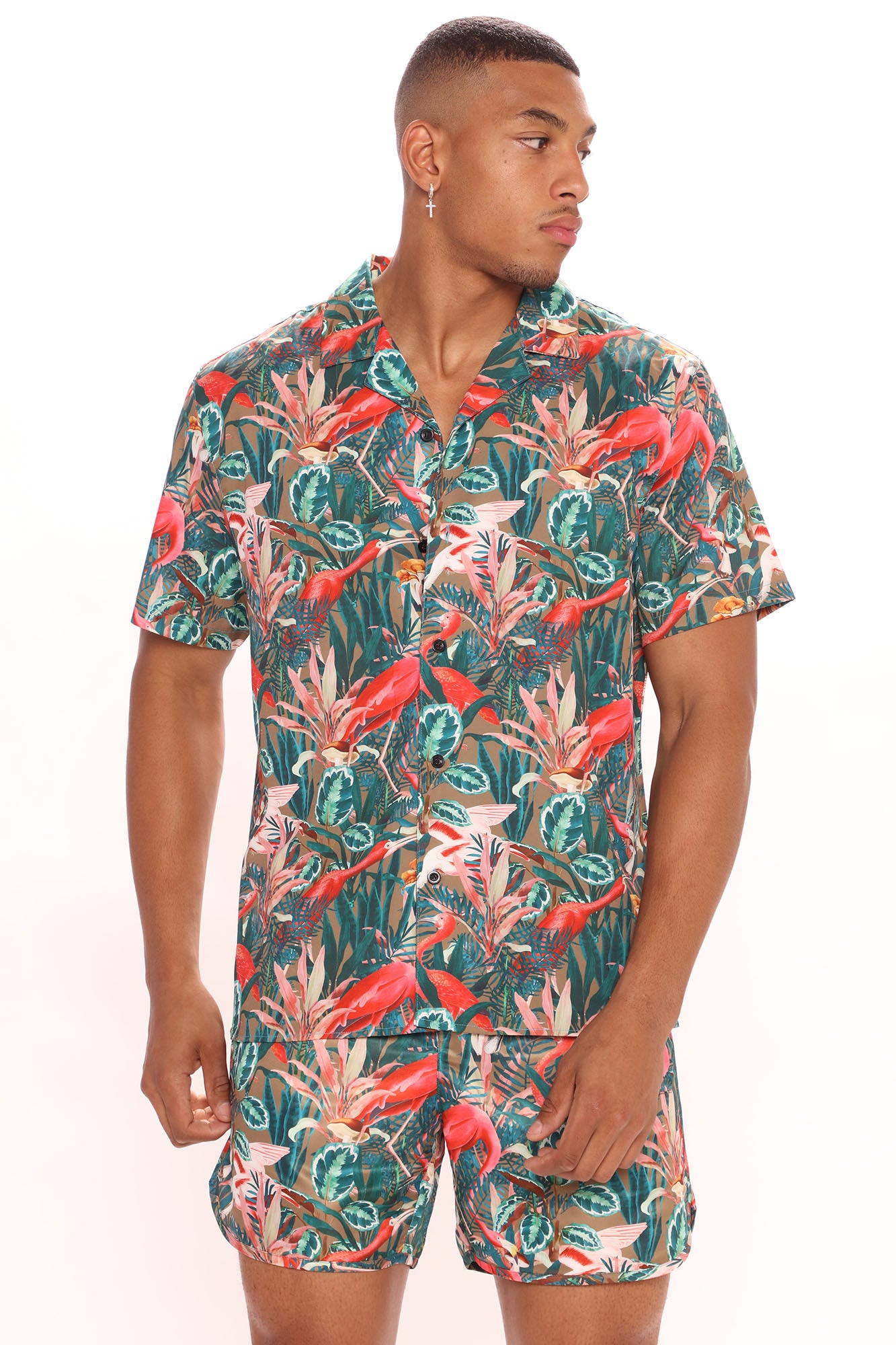 Flamingo Button Up Shirt