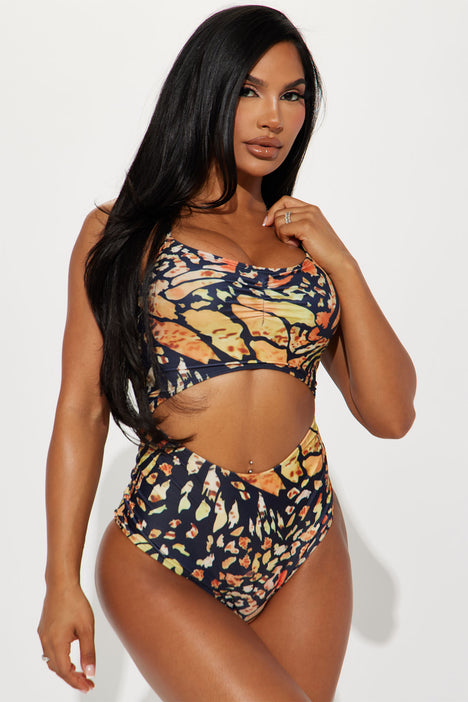 Anya Cut Out 1 Piece Swimsuit Leopard