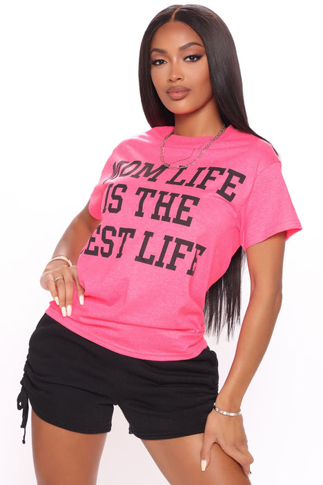 Neon Pink Women Shirt, Neon Pink Shirt Women 039