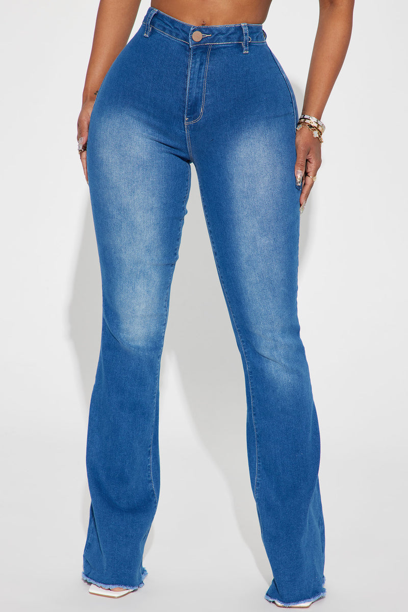 Valentina High Rise Flare Jeans - Medium Blue Wash | Fashion Nova ...