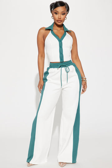 Fashion Nova Green and White Tie-Dye Maxi Skirt with High, High Side S –  The Plus Bus Boutique