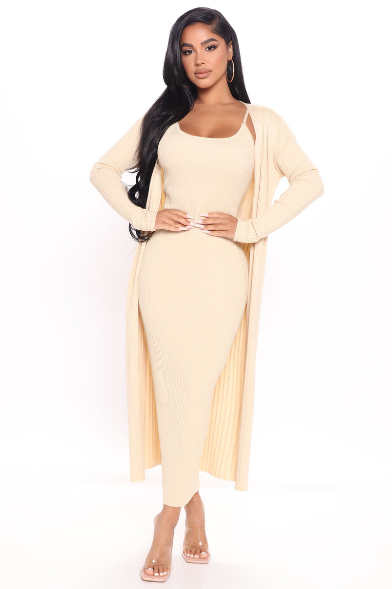 Briella Sweater Midi Dress Set - Ivory | Fashion Nova, Dresses ...
