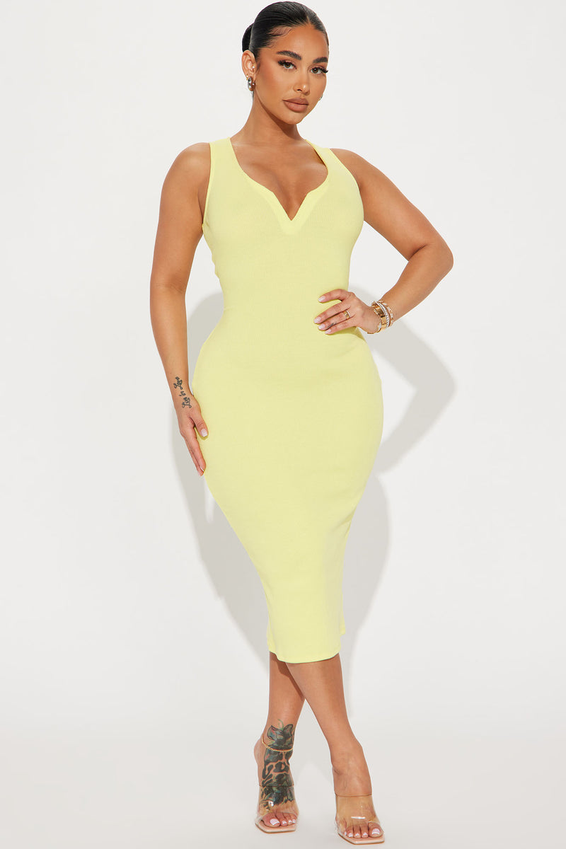 Lylan Midi Dress - Yellow | Fashion Nova, Dresses | Fashion Nova