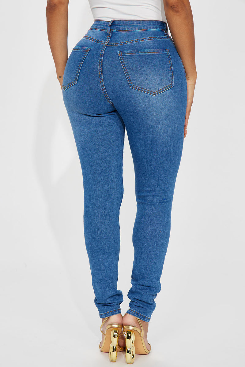 Racine Ripped High Rise Stretch Skinny Jeans - Medium Wash | Fashion ...