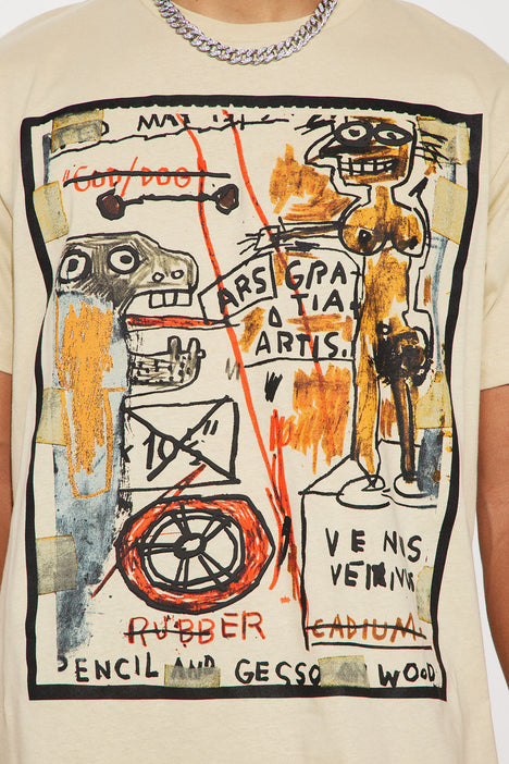 PEACE FOR ALL (JEAN-MICHEL BASQUIAT) SHORT SLEEVE GRAPHIC T-SHIRT
