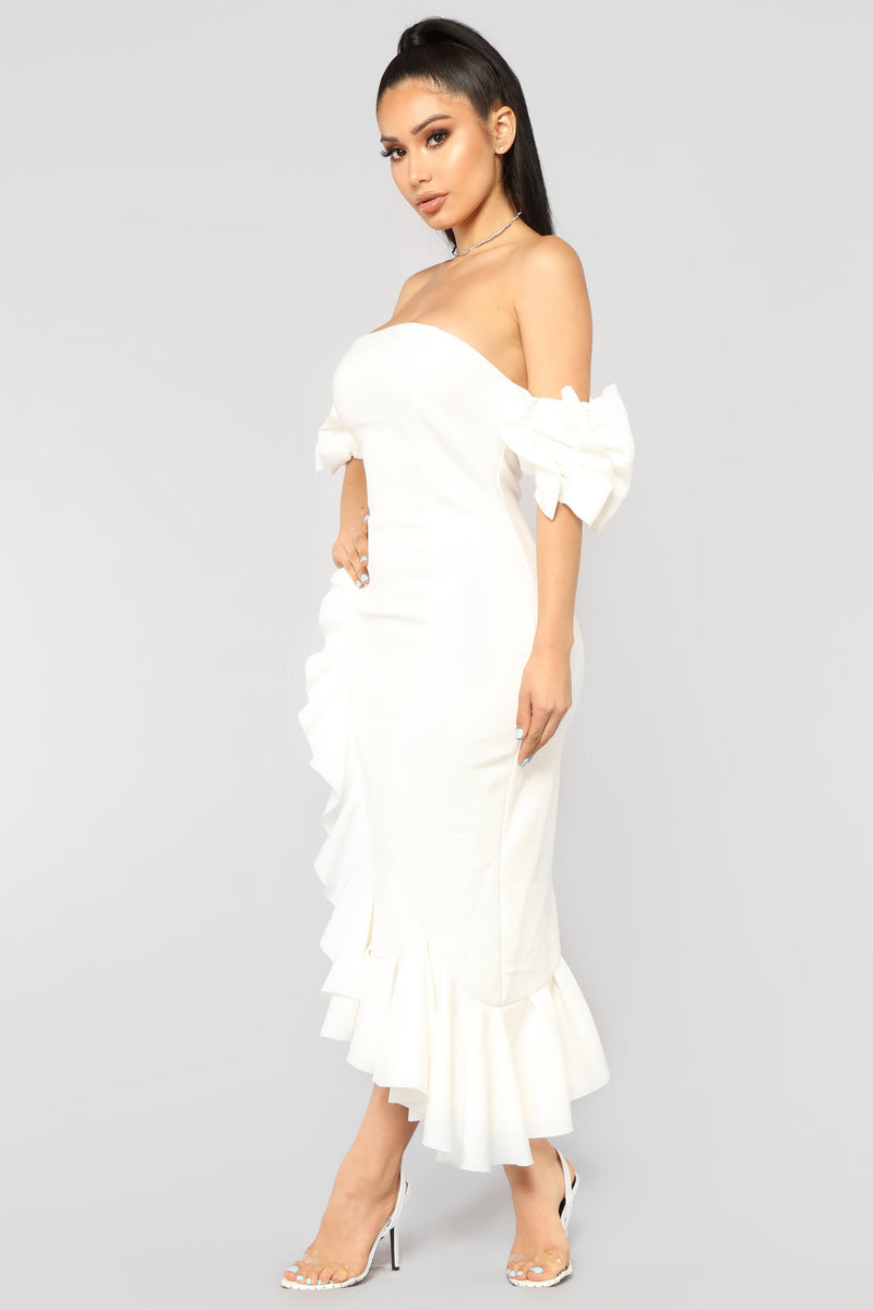 Sweet And Sassy Midi Dress - Ivory | Fashion Nova, Dresses | Fashion Nova