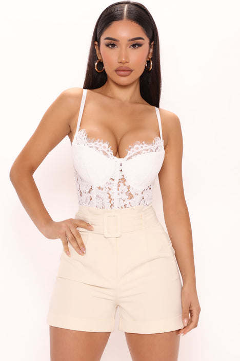 Buy White Lace Bodysuit Online In India -  India
